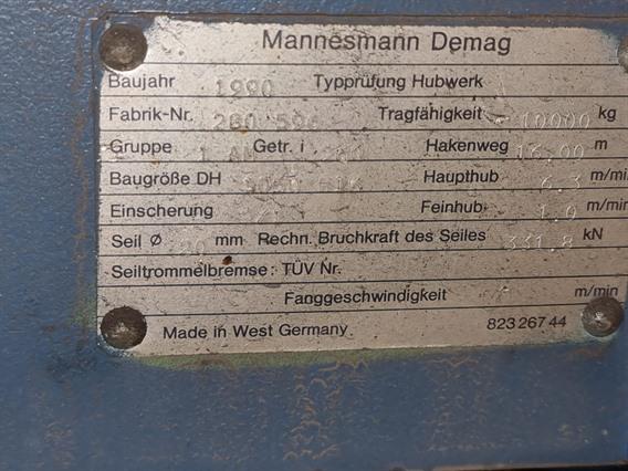 Demag 10 ton x 5000 mm