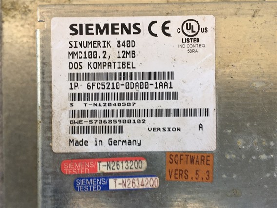 Siemens 6FC5210-0DA00-1AA1 (3)-MMC100.2, 12MB, DOS Kompati