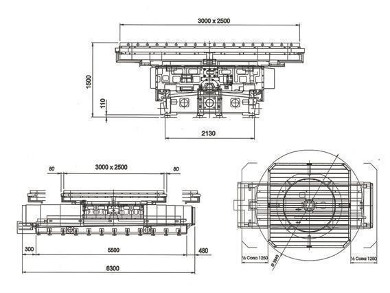 Parpas 8 axes X: 12 000 - Y: 3500 - Z: 1250 mm CNC