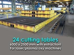 ZM 24 downdraft tables for laser/plasma/oxy machines, Cortadoras láser