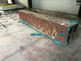 Clamping bloc 4500 x 600 x 500 mm, Opspanblokken - Hoekplaten & Opspantafels