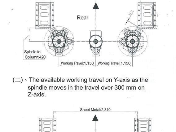 Johnford X: 4100 - Y: 2800 - Z: 800 mm CNC 5 axes