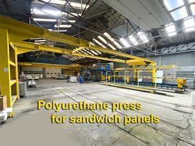 Manni / Cannon polyurethane press for sandwich panels, Dak & Wand sandwichpaneellijn met PU-schuim-injectie