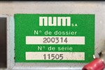 NUM NUM 760F, consisting of 8 parts::-CNC