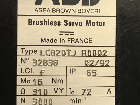 ABB Brushless Servo Motor LC820TJ R0002