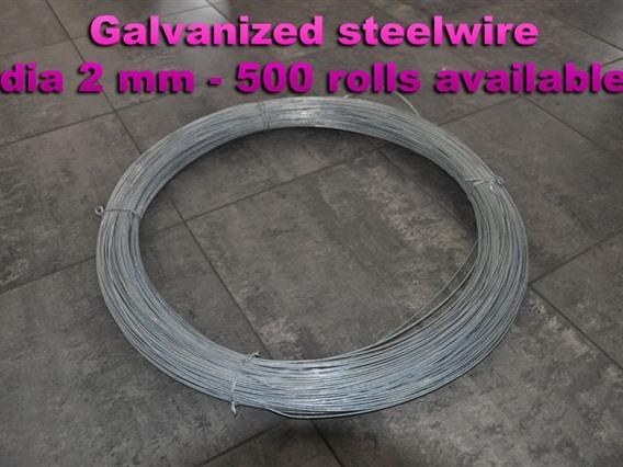 Galvanized steelwire Ø 2 mm