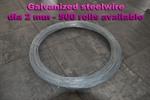 Galvanized steelwire Ø 2 mm