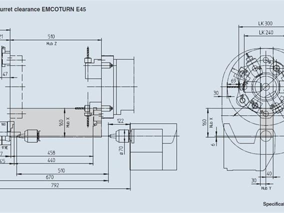 Emco Turn E45 Ø430 x 670 mm