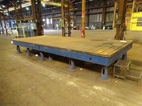 Welding table 6000 x 2400 x 290 mm, Piastre e basamenti